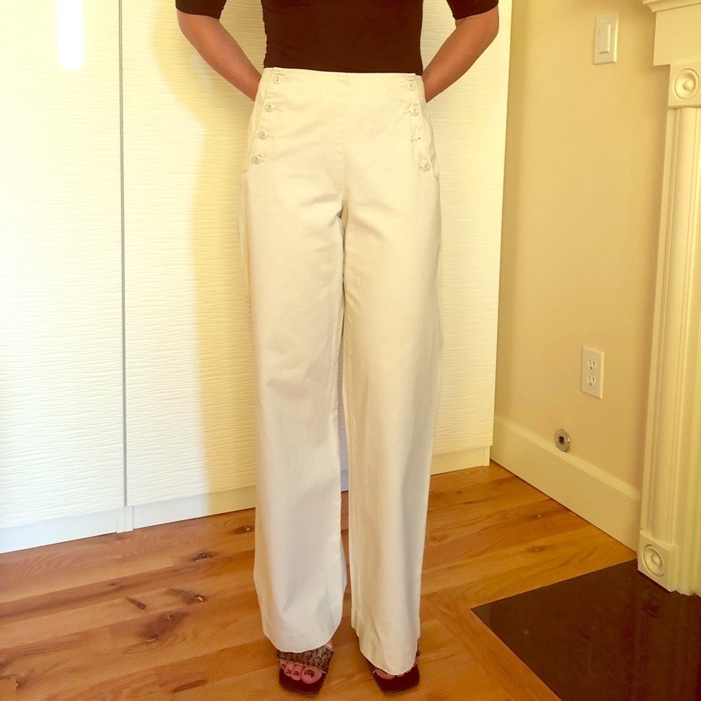 Latest fashion J. Crew button front straight leg bootcut pants